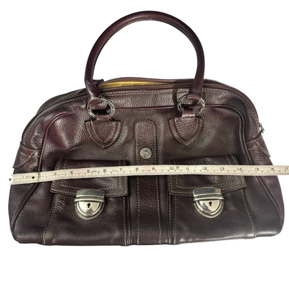 ISANTI BURGUNDY LEATHER BAG SATCHEL SHOULDER BAG GENUINE LEATHER MADE IN ITALY - Picture 13 of 16